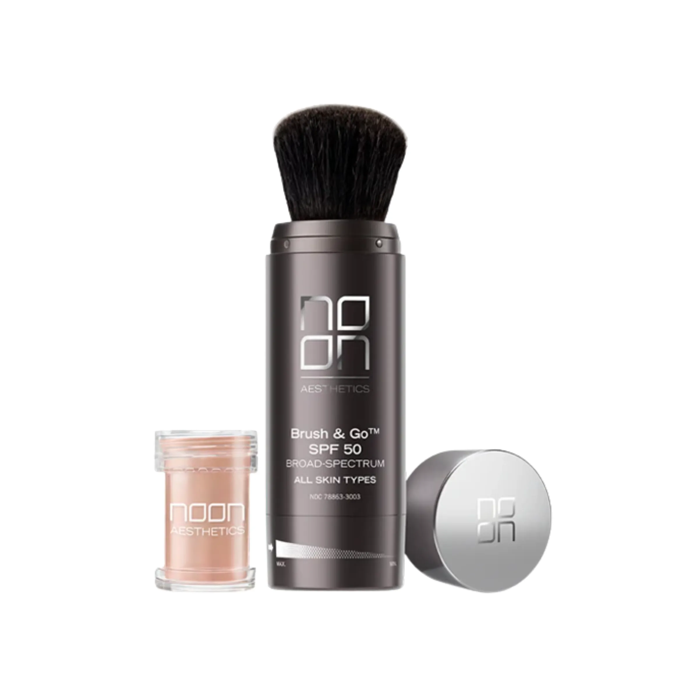 NOON Aesthetics Brush & Go SPF 50 apsauga nuo saulės visų tipų odai 2x5 g