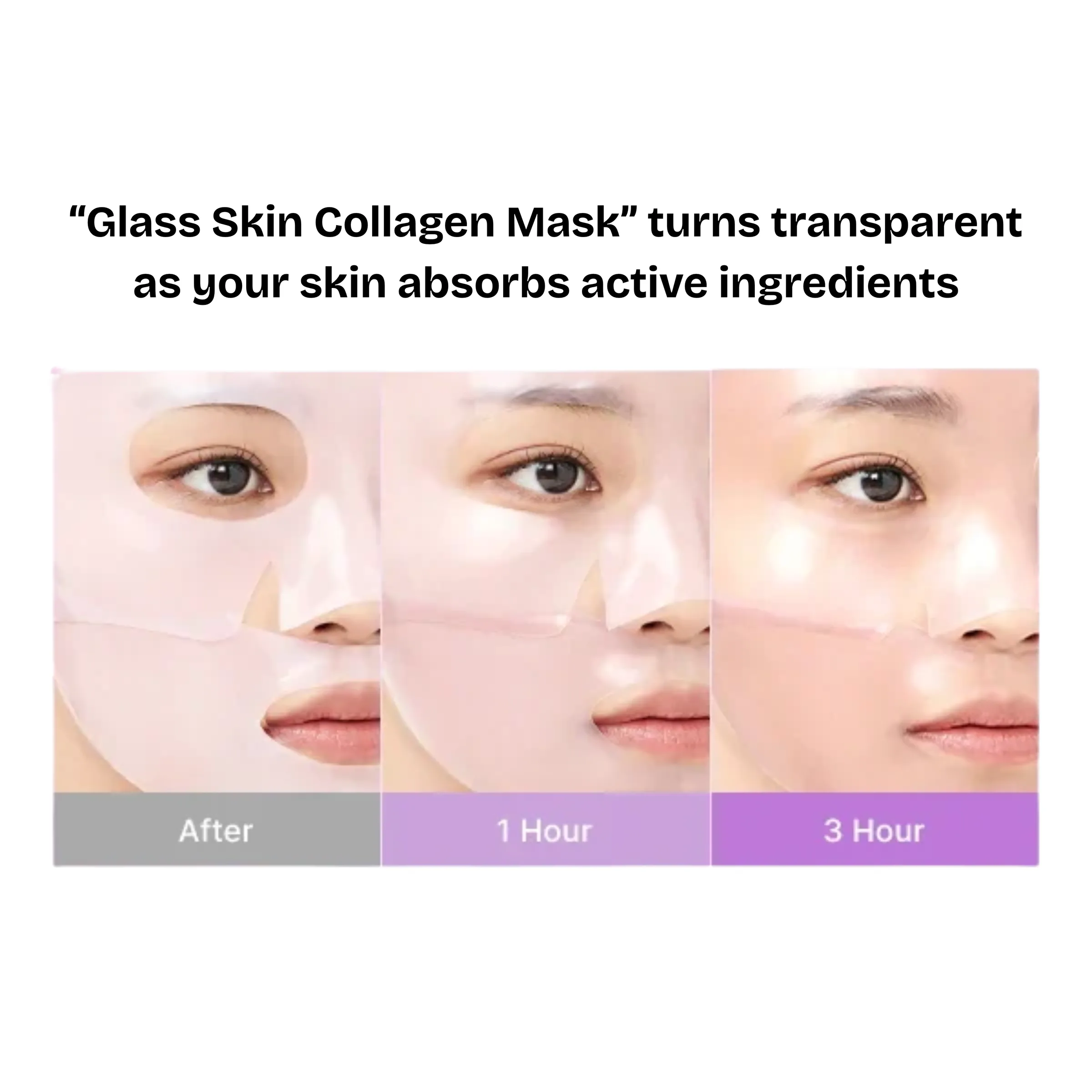 Cell Fusion C Glass Skin Collagen Mask skaistinanti hidrogelinė kaukė su kolagenu 1 vnt x 35 g - 4
