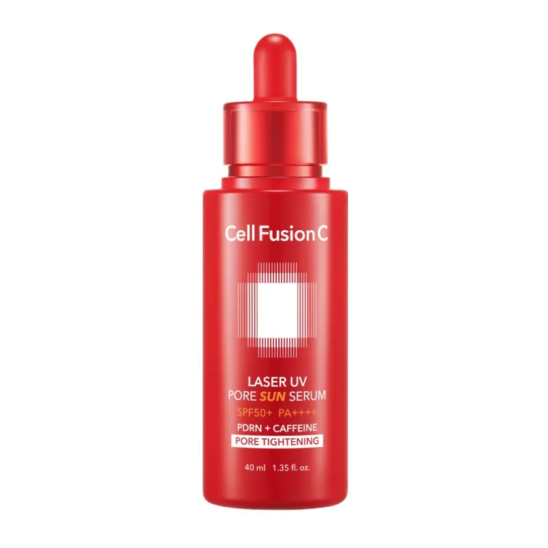 Cell Fusion C "Laser UV Pore Sun Serum SPF50+ PA++++" poras mažinantis serumas su apsauga nuo saulės 40 ml