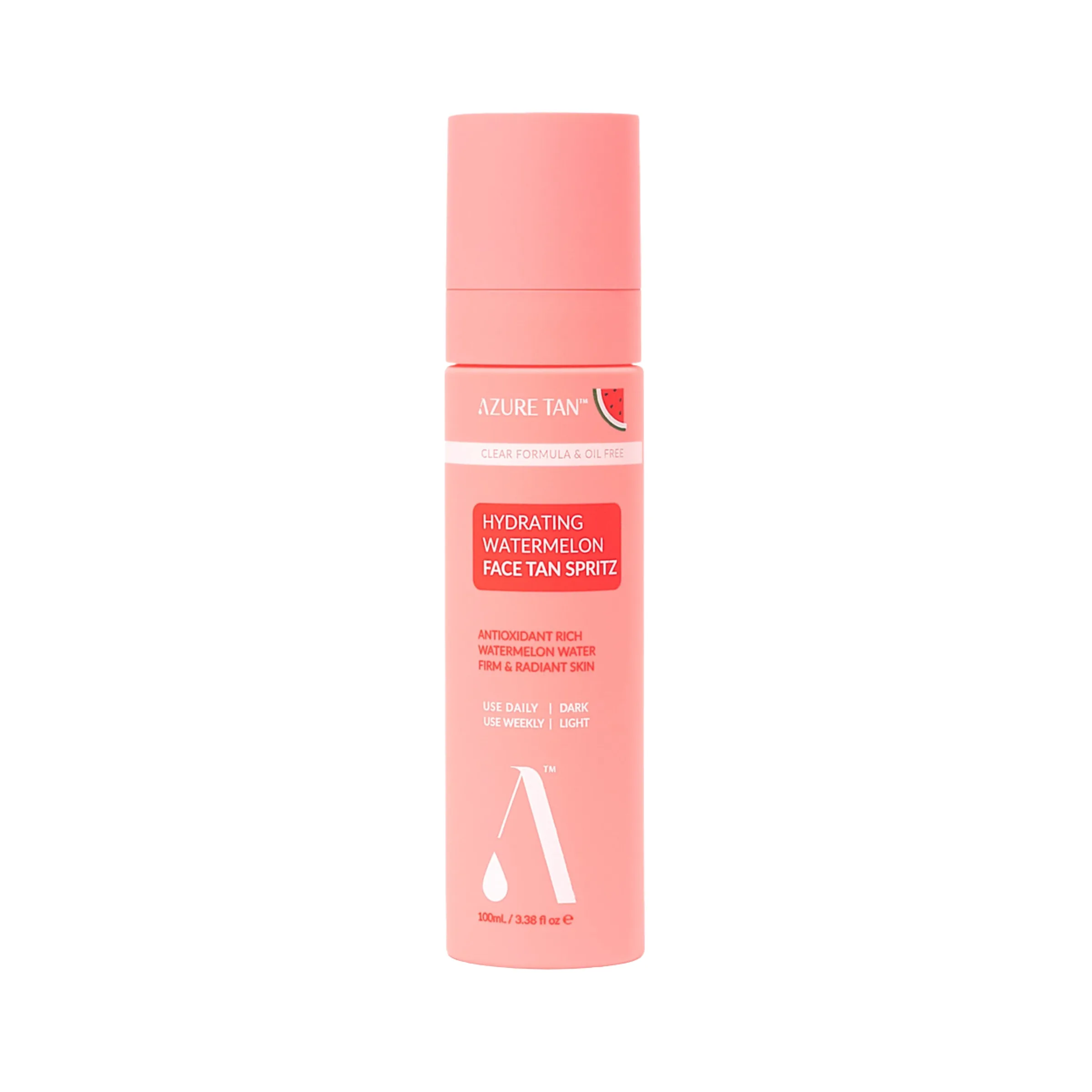 Azure Tan "Hydrating Watermelon Face Tan Spritz" drėkinantis savaiminio įdegio veido tonikas 100 ml