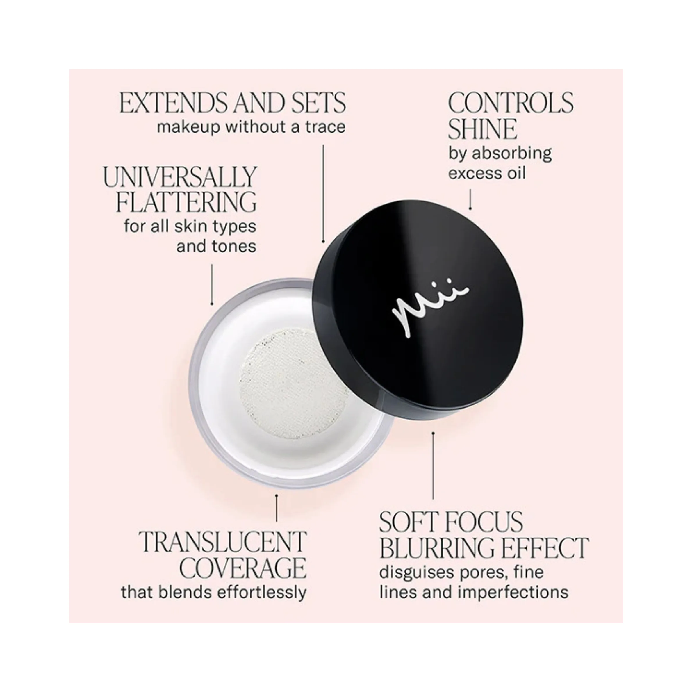 MII Cosmetics Illusionist Translucent biri fiksavimo pudra - 2