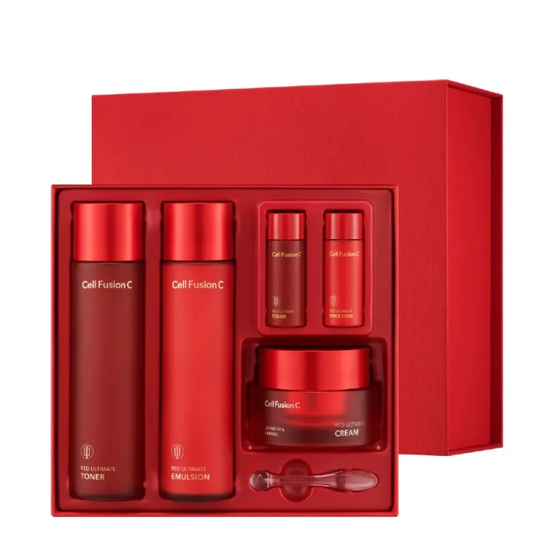Cell Fusion C "Red Ultimate Set" kelioninis odos maitinimo ir stangrinimo rinkinys