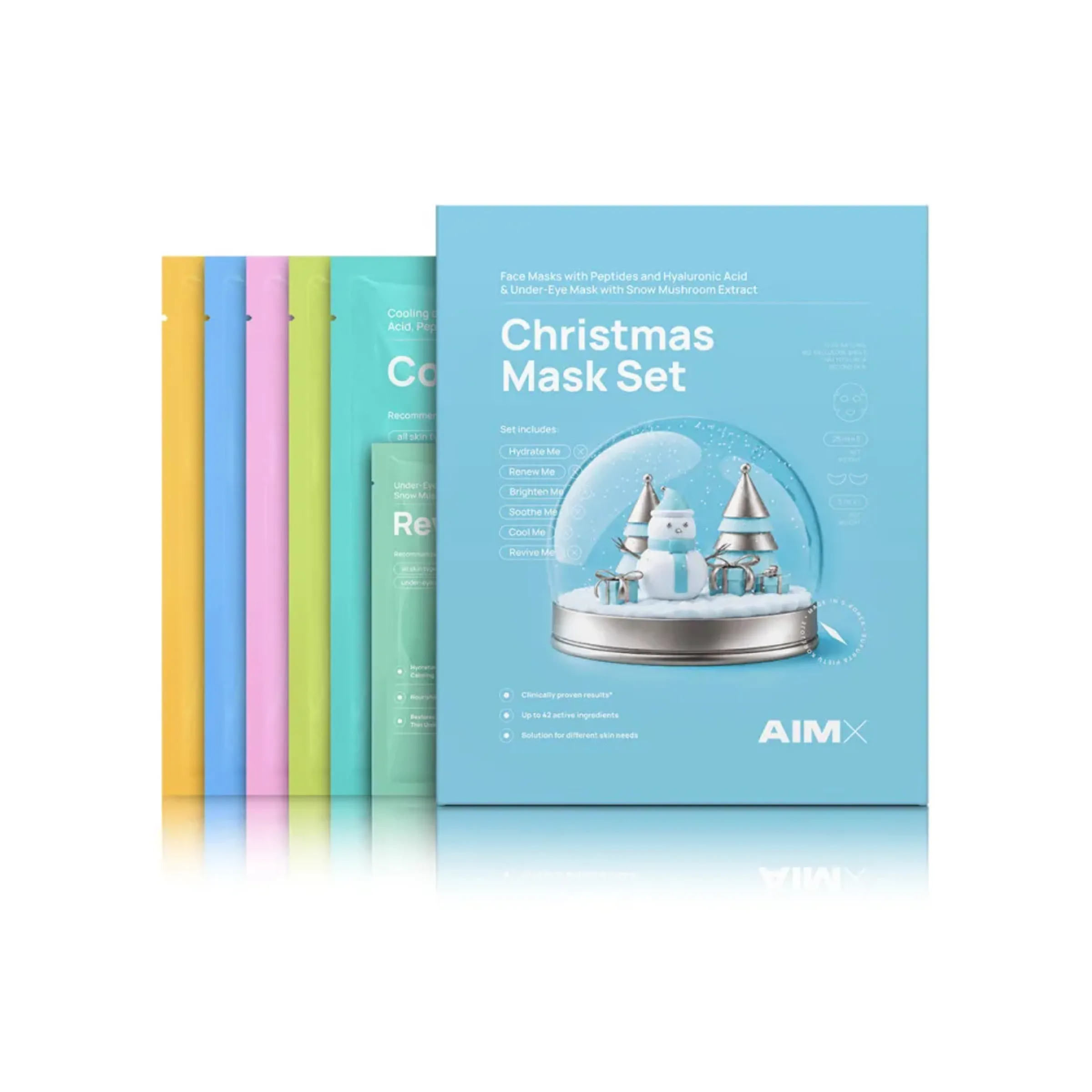 AIMX veido kaukių rinkinys „Christmas Mask Set“ 6 vnt.