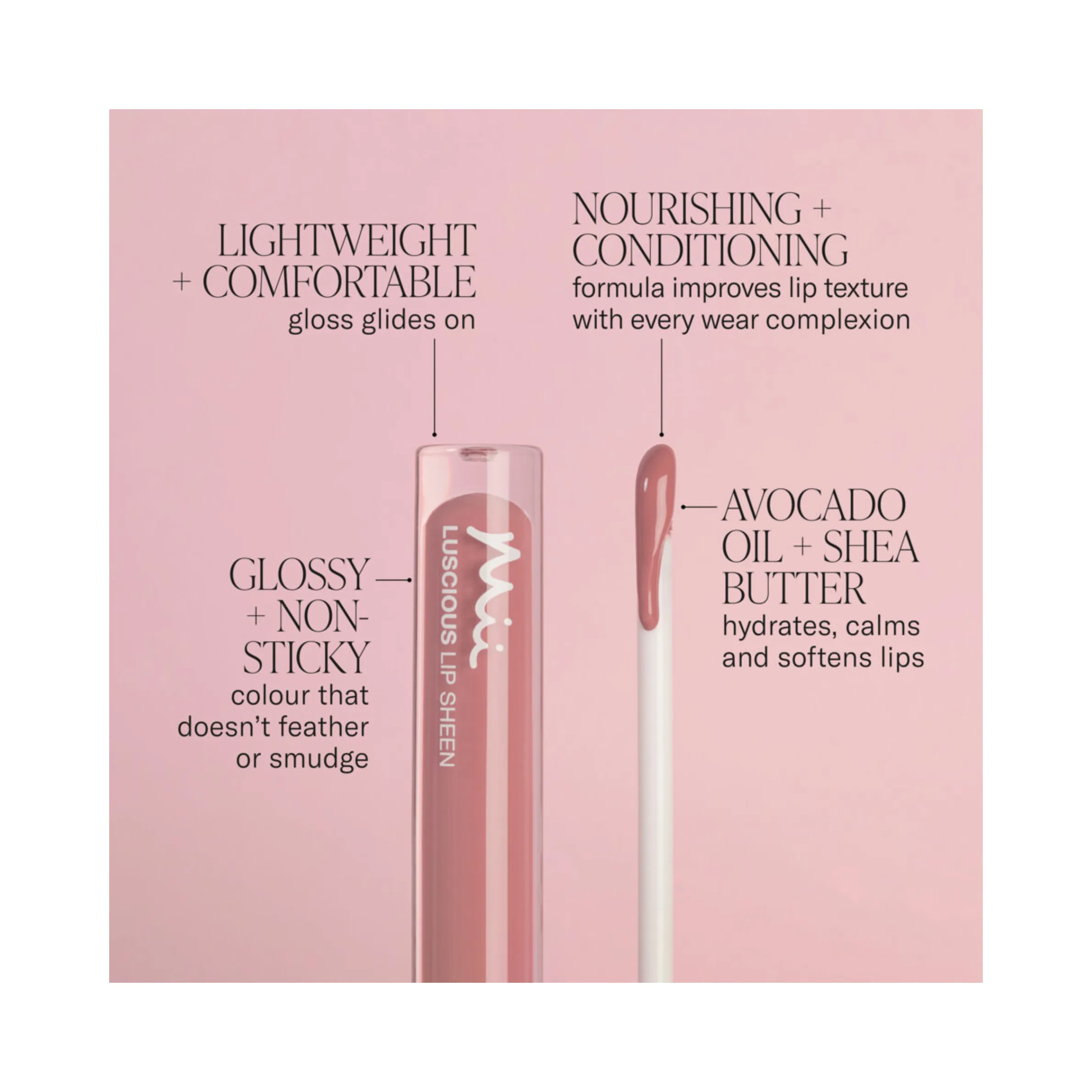 MII Cosmetics Luscious Lip Sheen lūpų blizgis  - 4