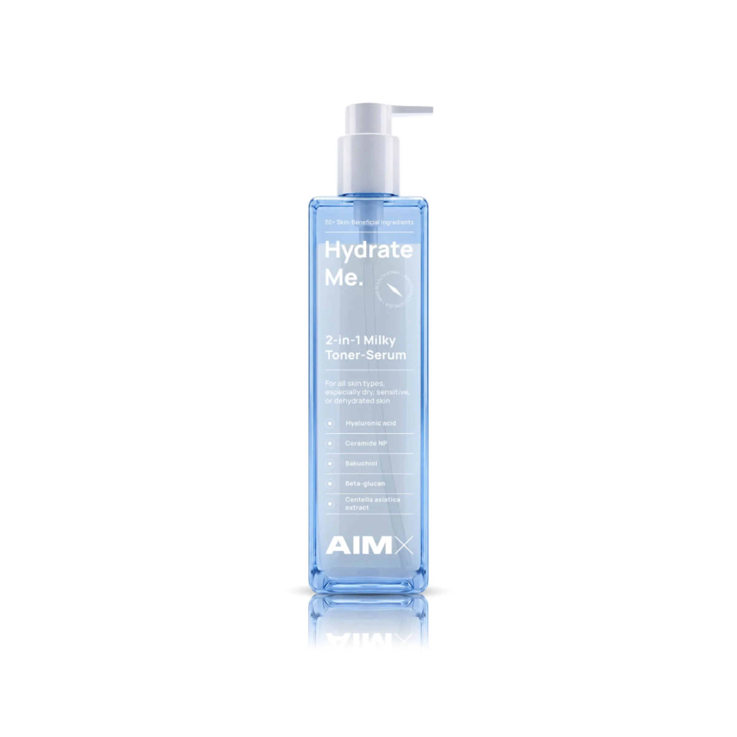 AIMX „2-in-1 Milky Toner-Serum“ – drėkinantis ir odos balansą palaikantis dvigubo poveikio tonikas-serumas 195 ml
