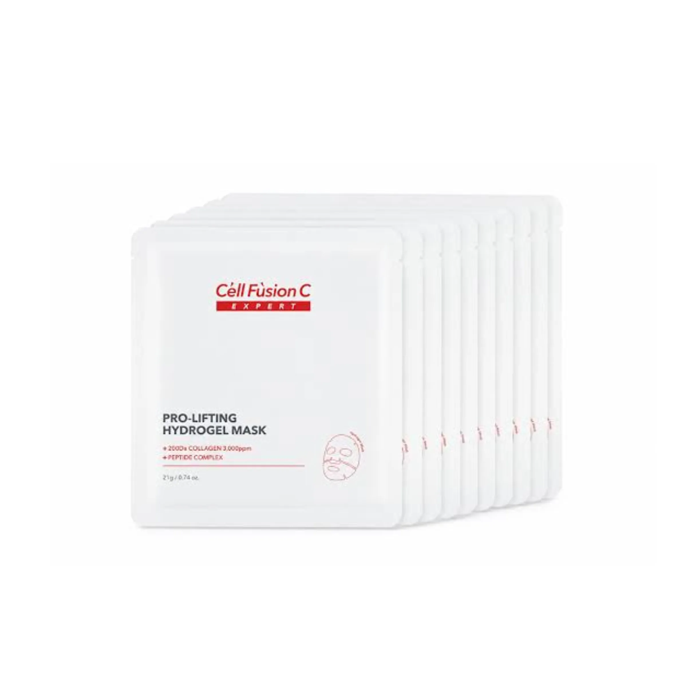 Cell Fusion C Expert Pro Lifting Hydrogel Mask stangrinamoji hidrogelinė veido kaukė 21 g x 10 vnt - 2