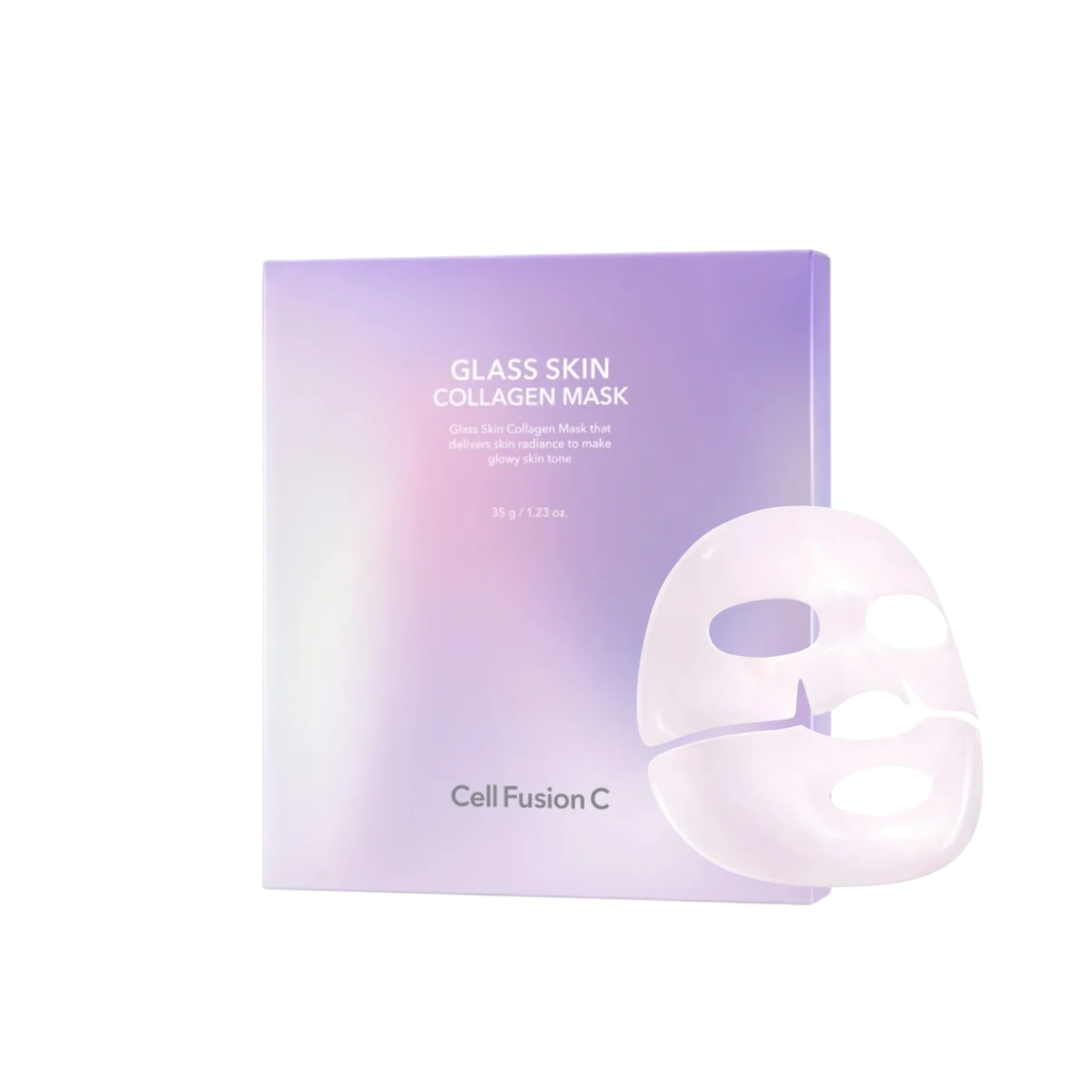 Cell Fusion C Glass Skin Collagen Mask skaistinanti hidrogelinė kaukė su kolagenu 5 vnt x 35 g