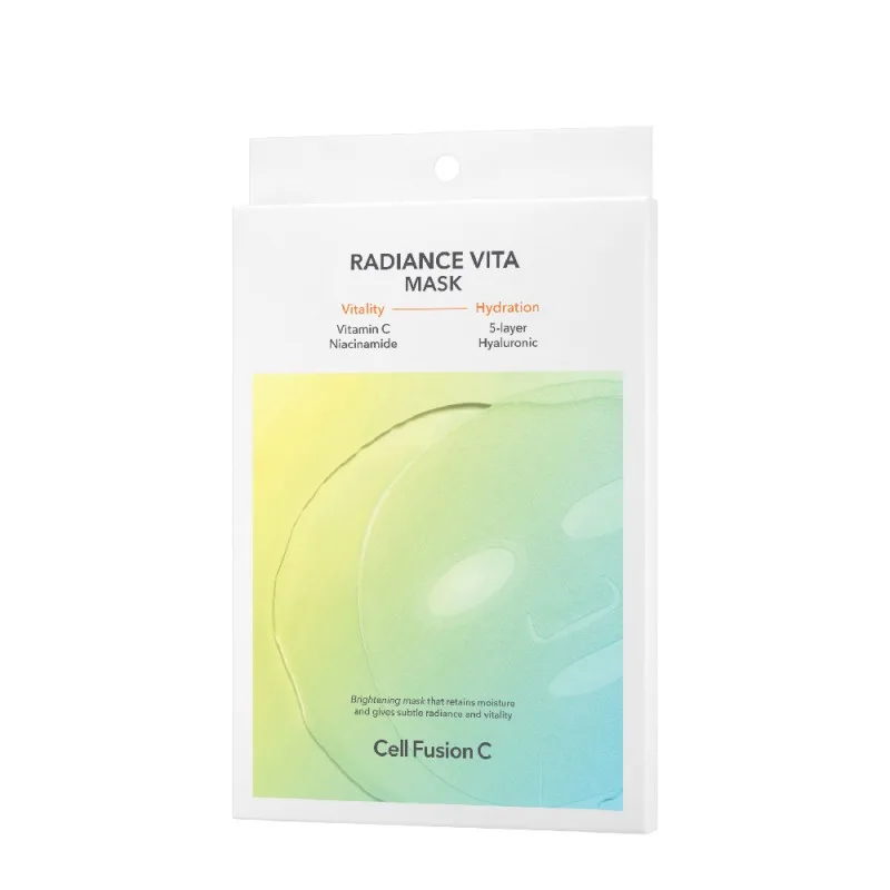 Cell Fusion C "Radiance Vita Mask" skaistinanti lakštinė veido kaukė 5 vnt x 27 ml