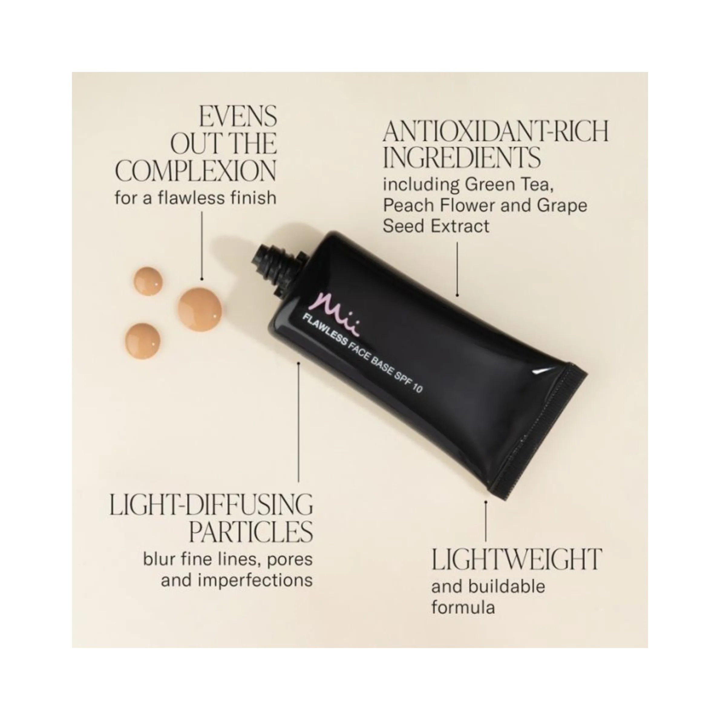 MII Cosmetics Flawless Face makiažo pagrindas 27 ml - 3