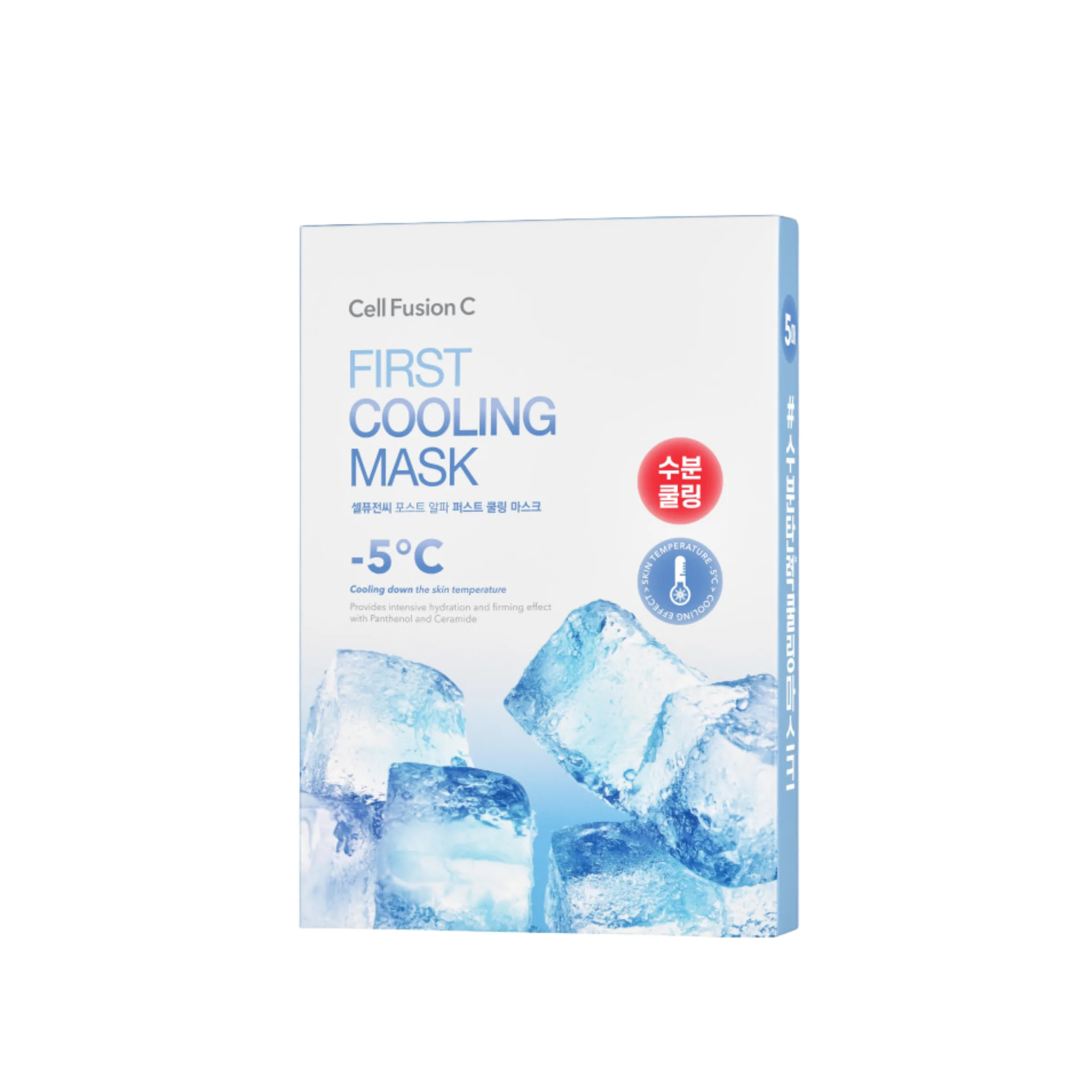 Cell Fusion C „First Cooling Mask“ Vėsinanti ir drėkinanti lakštinė veido kaukė 5 vnt x 27 g