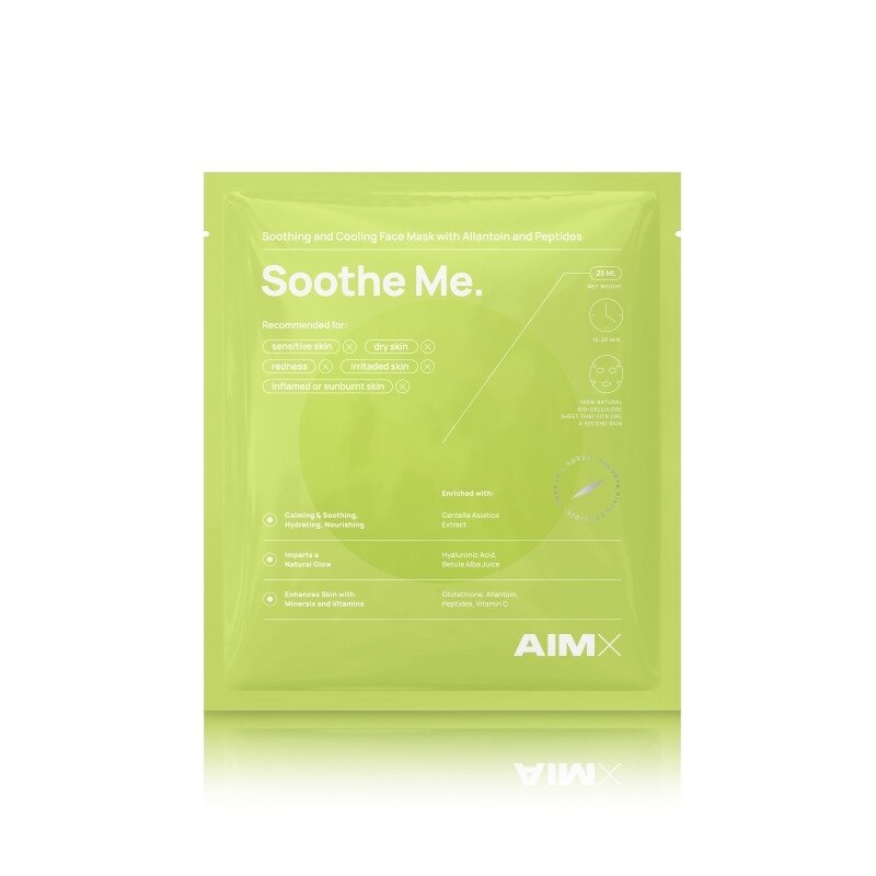 Greito poveikio raminanti veido kaukė su peptidais AIMX „Soothe Me“ 1 vnt
