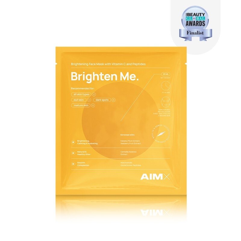 Greito poveikio skaistinanti veido kaukė su vitaminu C AIMX „Brighten Me“ 1 vnt x 30 g
