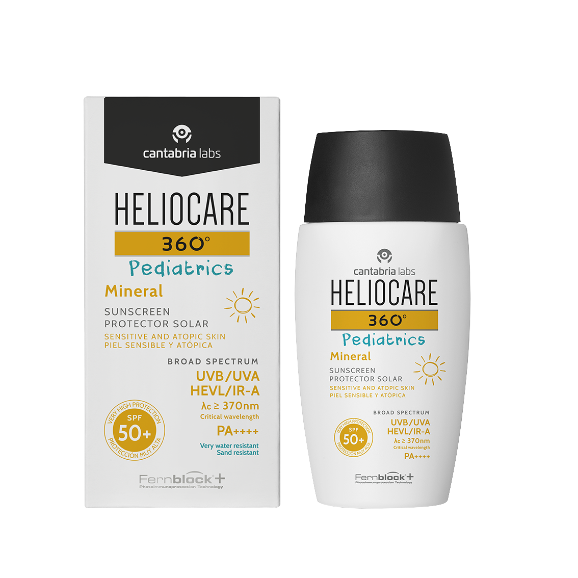 Heliocare 360 Pediactrics apsauga nuo saulės su mineraliniais filtrais vaikams ir kūdikiams SPF50+ 50 ml