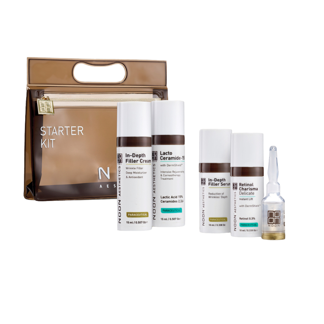 NOON Aesthetics ANTI-AGING Starter Kit rinkinys skirtas brandžiai odos priežiūrai