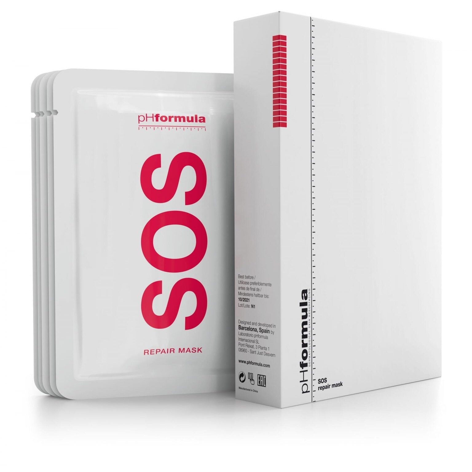 pH Formula SOS atkuriamoji lakštinė kaukė 5x25 g